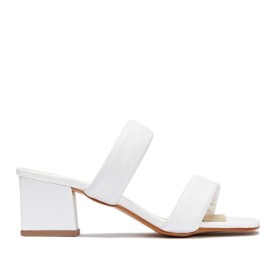 Sole Sisters  Evalee Beyaz Topuklu Terlik SS1Y0278