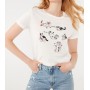 Mavi Kadın Kedi Baskılı Beyaz Tişört 1610145-70057