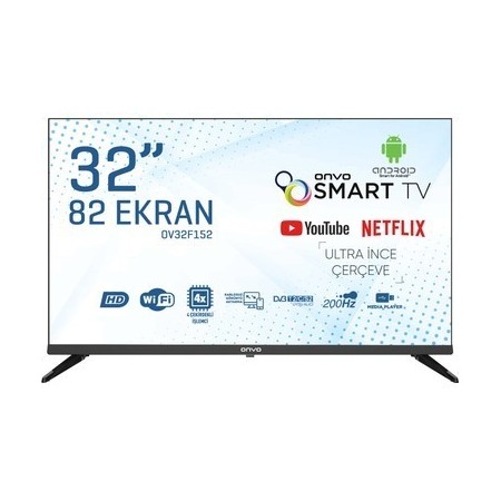 Onvo OV32F152 32" 82 Ekran Uydu Alıcılı Frameless HD Android Led Tv
