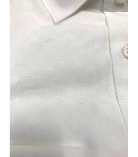 Kip Dokuma Beyaz Erkek Gömlek GM-1933