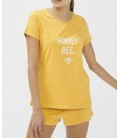 Penti Kadın Honey Bee SS Şortlu Pijama Takımı PNEV209120IY-YE7