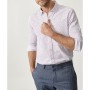Altınyıldız Classics Erkek Beyaz-bordo Baskılı Düğmeli Yaka Tailored Slim Fit Gömlek 4A2020200027