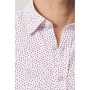 Altınyıldız Classics Erkek Beyaz-bordo Baskılı Düğmeli Yaka Tailored Slim Fit Gömlek 4A2020200027