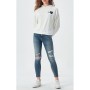 Ltb Kapüşonlu Baskılı Beyaz Sweatshırt 1319 81503 61289