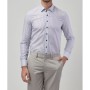 Altınyıldız Classics Erkek Lacivert-beyaz Tailored Slim Fit Desenli Gömlek 4A2020100032