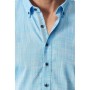 Altınyıldız Classics Erkek Turkuaz Tailored Slim Fit Armürlü Gömlek 4A2020200040
