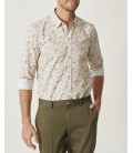 Altınyıldız Classics Erkek BEJ HAKI Tailored Slim Fit Baskılı Gömlek 4A2020200032