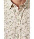 Altınyıldız Classics Erkek BEJ HAKI Tailored Slim Fit Baskılı Gömlek 4A2020200032