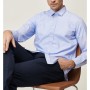Altınyıldız Classics Erkek Mavi-Beyaz Tailored Slim Fit Baskılı Gömlek 4A2020200048