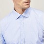 Altınyıldız Classics Erkek Mavi-Beyaz Tailored Slim Fit Baskılı Gömlek 4A2020200048