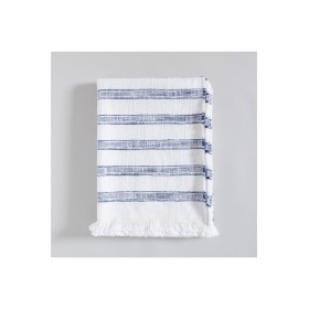 Chakra Stripe Koltuk Şalı 130x180 cm Marin Mavi CD212TEK121