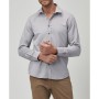 Altınyıldız Classics Erkek Beyaz-Gri Tailored Slim Fit Armürlü Gömlek 4A2020100029