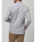 Altınyıldız Classics Erkek Beyaz-Gri Tailored Slim Fit Armürlü Gömlek 4A2020100029