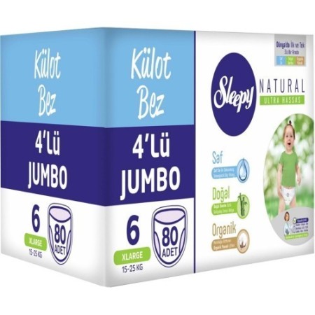 Sleepy Natural Külot Bez X-Large 6 No 80 li