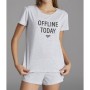 Penti Kadın Açık Gri Melanj Base Offlıne Pijama Takımı