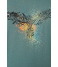 Mavi Erkek Kuş Baskılı Yeşil Tişört 0610076-71917