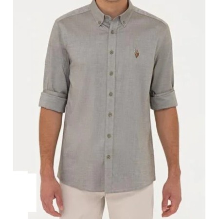 US Polo Assn Erkek Yeşil Gömlek Uzunkol Basic G081SZ004.000.1221910.VR027