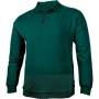 LifeGuard Büyük Beden Likralı Polo Yaka Sweatshirt Yeşil