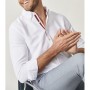 Altınyıldız Classics Erkek Beyaz Beyaz Armürlü Düğmeli Yaka Tailored Slim Fit Gömlek 4A2020200014