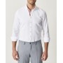 Altınyıldız Classics Erkek Beyaz Beyaz Armürlü Düğmeli Yaka Tailored Slim Fit Gömlek 4A2020200014