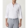 Altınyıldız Classics Erkek Beyaz Beyaz Armürlü Düğmeli Yaka Tailored Slim Fit Gömlek 4A2020200014