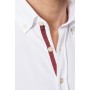 Altınyıldız Classics Erkek Beyaz Beyaz Armürlü Düğmeli Yaka Tailored Slim Fit Gömlek 4A2020200014