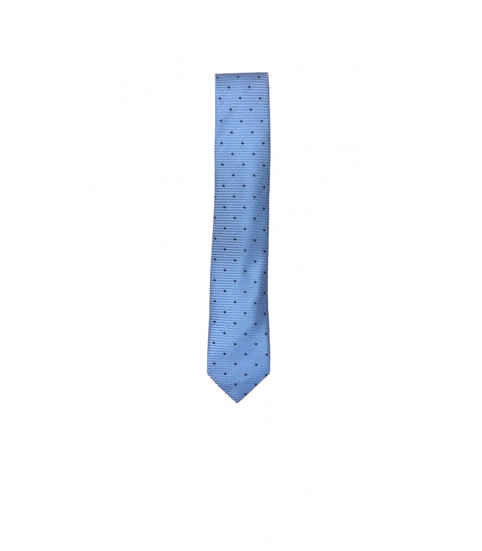 Bisse Puanlı Desen Açık Mavi Kravat - Gümrük Deposu