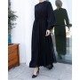 Setrms Siyah Kemer Detaylı Abaya 2122061