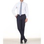 Kip Erkek Mavi Mikro Slim Fit Dokuma Klasik Pamuklu Gömlek GM-2372