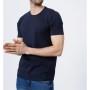 Kip Bisiklet Yaka Regular Fit Düz Lacivert Erkek T-Shirt TSH-326