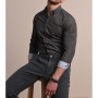 Kip Haki Baskılı Slim Fit Dokuma Casual Pamuk Erkek Gömlek GM-2713