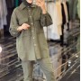 Belemirmoda Alanur Kaşe Kaşe Haki Takım 8258