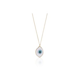 THE NERO DESIGN Göz Evil Eye Beyaz Kolye