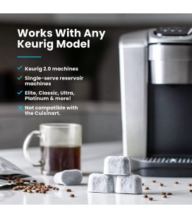 KEURIG ile Uyumlu K&J Yedek Kömür Su Filtreleri - Keurig 2.0 (ve daha eski) Kahve Makineleri (6'lı Paket)