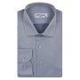 Süvari Slim Fit Armür Desenli Mavi Erkek Gömlek GM2024700109M05