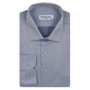 Süvari Slim Fit Armür Desenli Mavi Erkek Gömlek GM2024700109M05