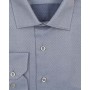 Süvari Slim Fit Armür Desenli Mavi Erkek Gömlek GM2024700109M05