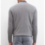 U.S.Polo Assn. Erkek Gri Melanj V-Yaka Triko Kazak Basic G0810TK000.880946
