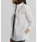 Yargıcı Kadın Beyaz Cep Detaylı Gömlek 9KKGM6138X