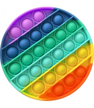 Pop It Push Bubble Fidget Özel Pop Duyusal Oyuncak Zihinsel Stres ( Gökkuşağı / Rainbow )