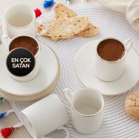 Karaca Elda 6 Kişilik Kahve Fincan Takımı 80 ml