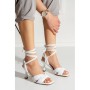 Love Shoes Kadın Beyaz Topuklu Ayakkabı