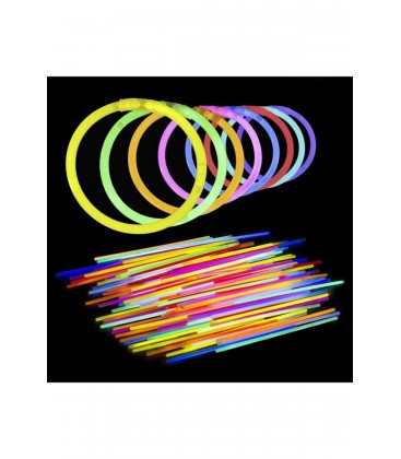 Fosforlu Çubuk Bileklikler - Glow Light Sticks 100 Adet