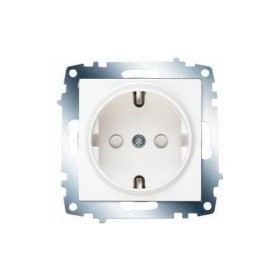VİKO Çerçevesiz Karre Topraklı Priz Beyaz PRIZ-028