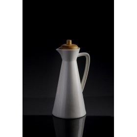 ACAR La Pure Bambu Kapaklı Oval Porselen Yağlık - 20.5 Cm Fma04016