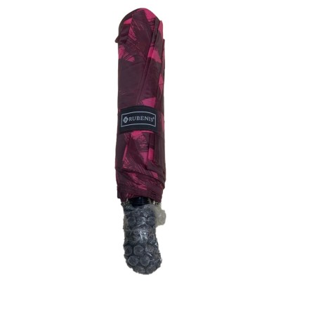 Rubenis Bordo Pembe Tam Otomatik 10 Telli 3 Kırmalı Şemsiye RB-069L
