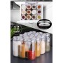 Kitchen Life 12 Adet Büyük Boy Cam Kavanoz Seti - 500 ml