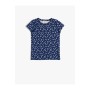 Koton Kız Çocuk Lacivert Desenli T-Shirt 0YKG17151OK