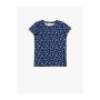 Koton Kız Çocuk Lacivert Desenli T-Shirt 0YKG17151OK