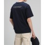 Lufian Bonn Modern Grafik T- Shirt Lacivert 111020080